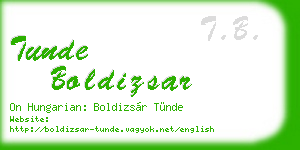 tunde boldizsar business card